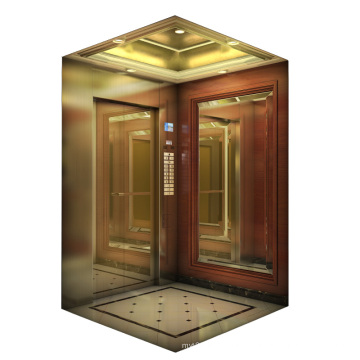 Ascenseur de passagers avec miroir en titane Acier inoxydable